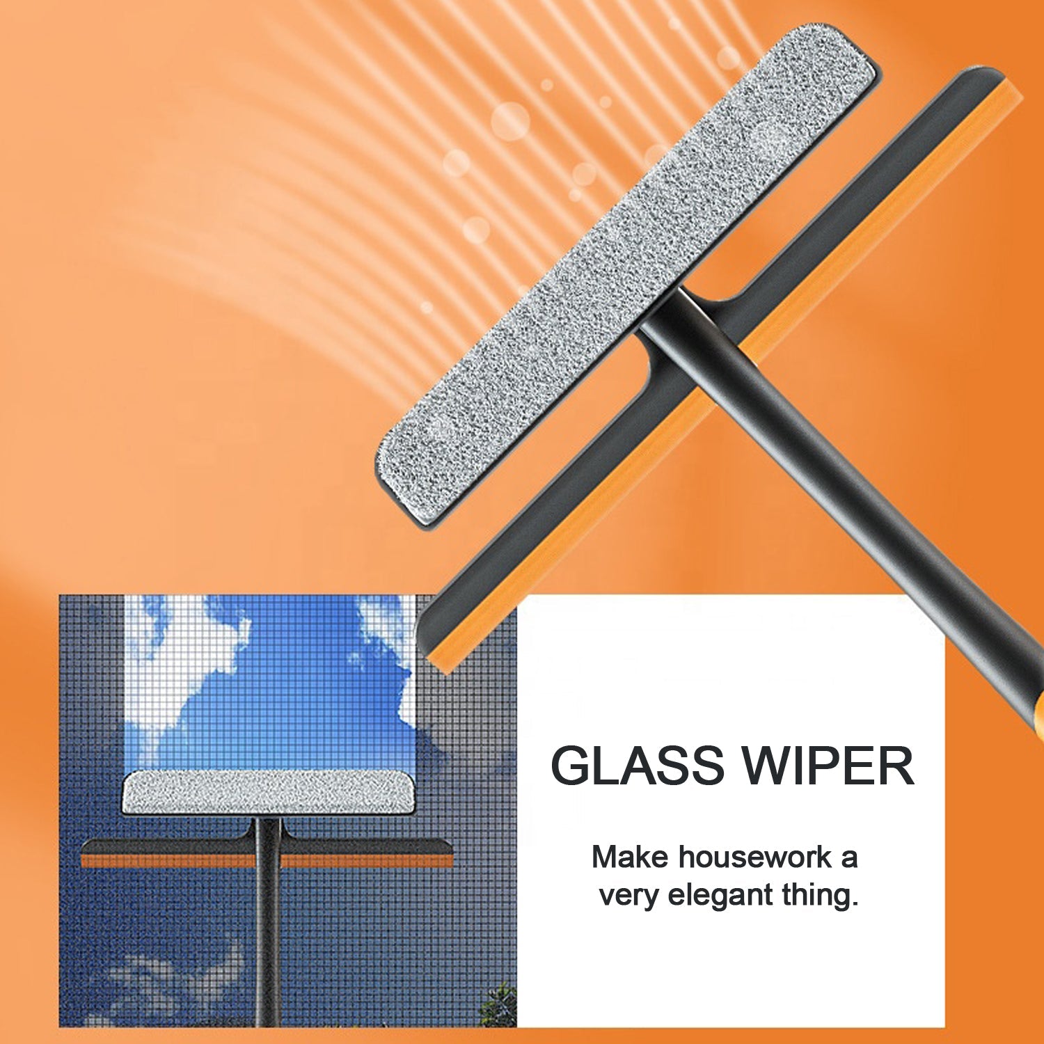 6087L Plastic 3 in 1 Rotatable Double Side Design Cleaning Brush Glass Wiper for Glass window, Car Window, Mirror, Floor (Multicolor) 6087L Plastic 3 in 1 Rotatable Double Side Design Cleaning Brush Glass Wiper for Glass window, Car Window, Mirror, Floor (Multicolor)